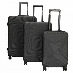 Súprava 3 cestovných kufrov Enrico Benetti Kanes S,M,L - čierna