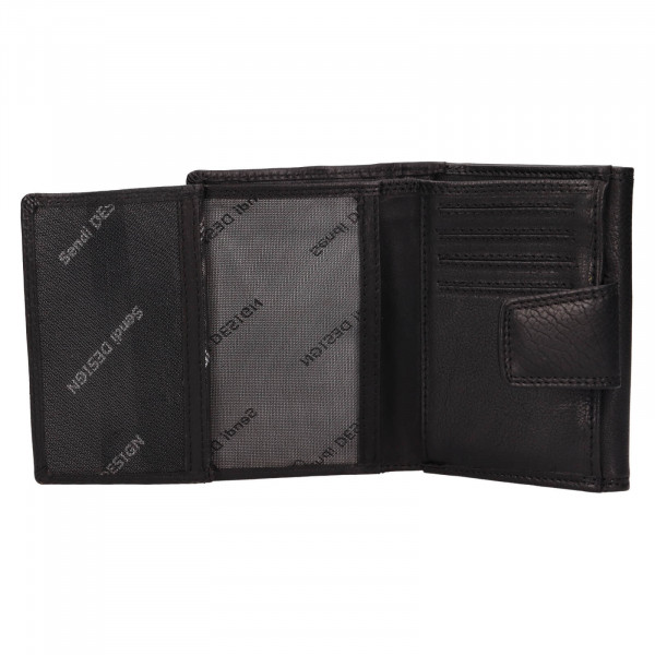 Pánska kožená peňaženka SendiDesign Trej - čierna