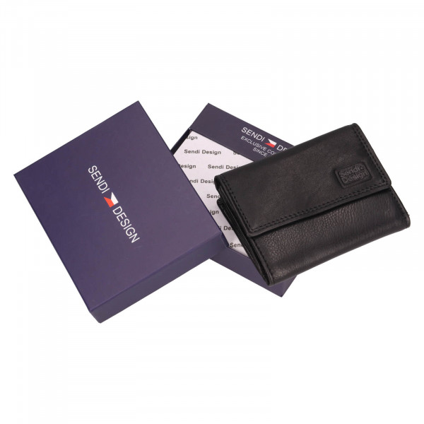 Dámska kožená peňaženka SendiDesign Maroce - čierna