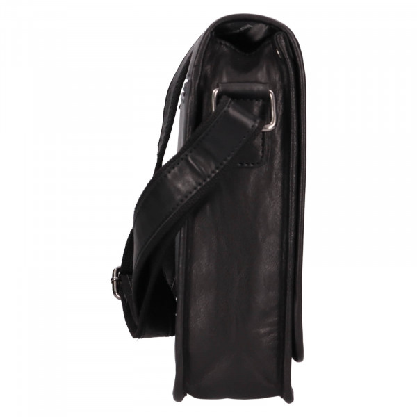 Pánská kožená taška přes rameno SendiDesign Majles - čierna