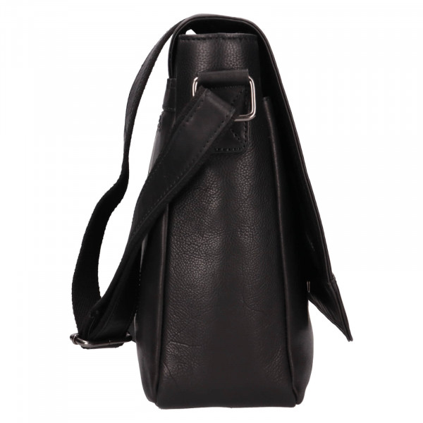 Pánská kožená taška přes rameno SendiDesign Bucket - čierna