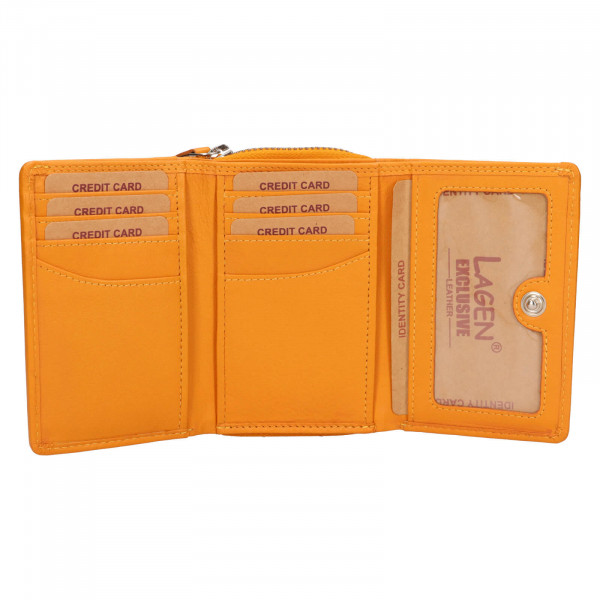 Dámska kožená peňaženka Lagen Laura - žltá