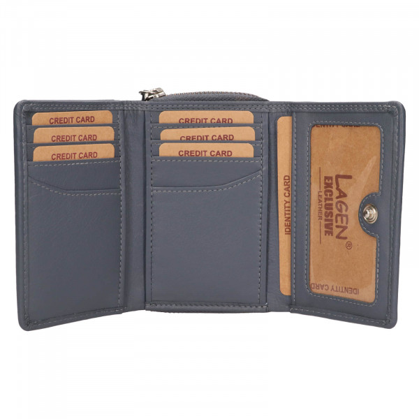 Dámska kožená peňaženka Lagen Laura - šedá