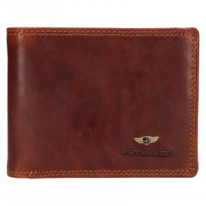 Pánska kožená peňaženka Peterson Marek - hnedá