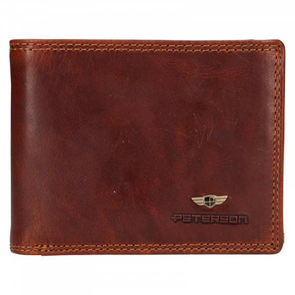 Pánska kožená peňaženka Peterson Marek - hnedá