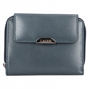 Malá dámska kožená peňaženka Lagen Spare - šedá