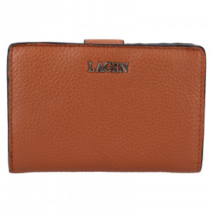 Malá dámska kožená peňaženka Lagen Tanits - hnedá
