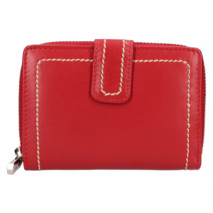 Malá dámska kožená peňaženka Lagen Yola - červená