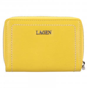 Malá dámska kožená peňaženka Lagen Yola - žltá