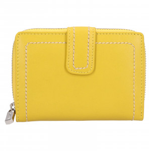 Malá dámska kožená peňaženka Lagen Yola - žltá