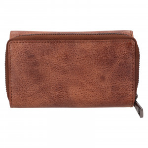 Malá dámska kožená peňaženka Lagen Erett - hnedá