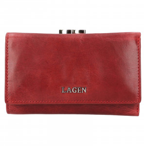 Dámska kožená peňaženka Lagen Jarie - červená