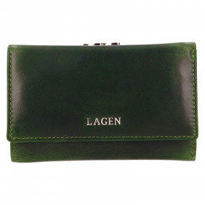 Dámska kožená peňaženka Lagen Jarie - tmavo zelená