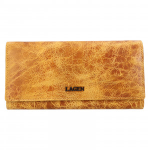 Malá dámska kožená peňaženka Lagen Dorote - zlatá