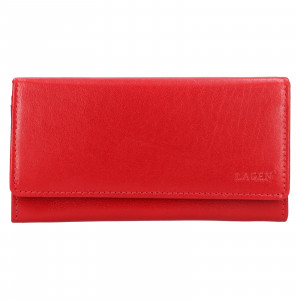 Dámska kožená peňaženka Lagen Rastes - červená