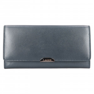 Malá dámska kožená peňaženka Lagen Silesis - šedá