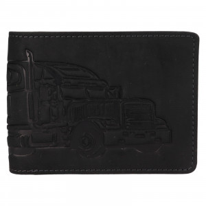 Pánska kožená peňaženka Lagen Truck - čierna