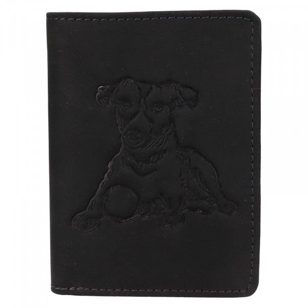 Pánska kožená peňaženka Lagen Dog - čierna