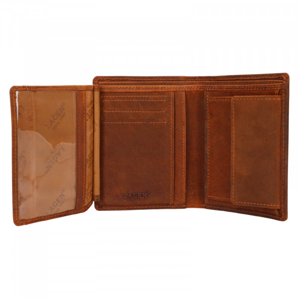 Pánska kožená peňaženka Lagen Lasse - hnedá