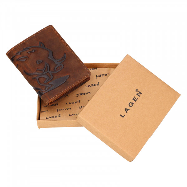 Pánska kožená peňaženka Lagen Lasse - hnedá