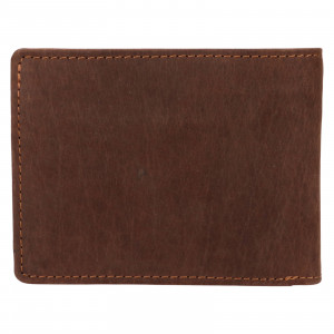 Pánska kožená peňaženka Lagen Cat - hnedá