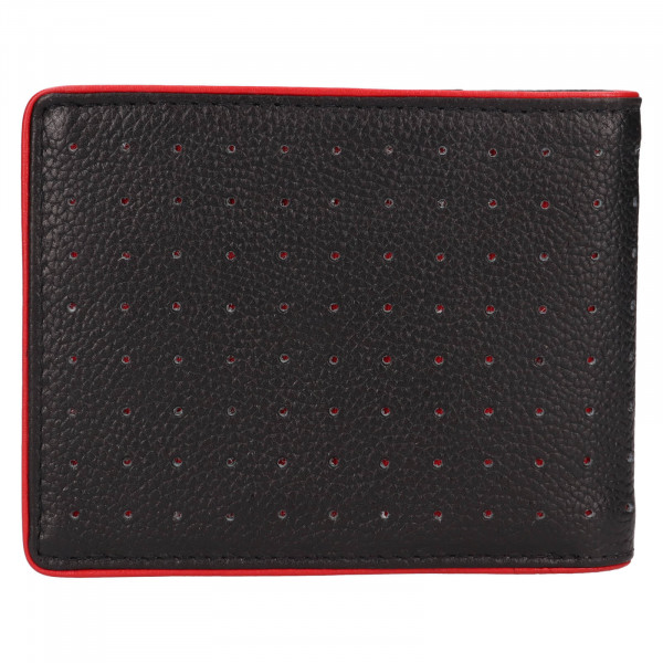 Pánska kožená peňaženka Peterson Filip - čierno-červená