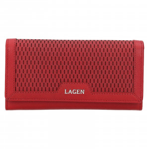 Dámska kožená peňaženka Lagen Rastaf - červená