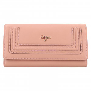 Dámska kožená peňaženka Lagen Malie - ružová