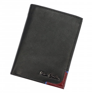 Pánska kožená peňaženka Pierre Cardin Bredly - čierno-červená