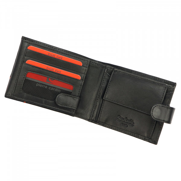 Pánska kožená peňaženka Pierre Cardin Karlito - čierno-červená