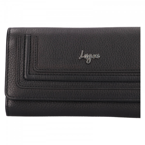 Dámska kožená peňaženka Lagen Arvina - čierna