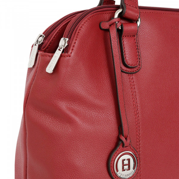 Dámska kožená kabelka Hexagona Brita - červená