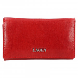 Dámska kožená peňaženka Lagen Kajte - červená