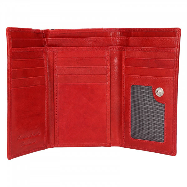 Dámska kožená peňaženka Lagen Kajte - červená