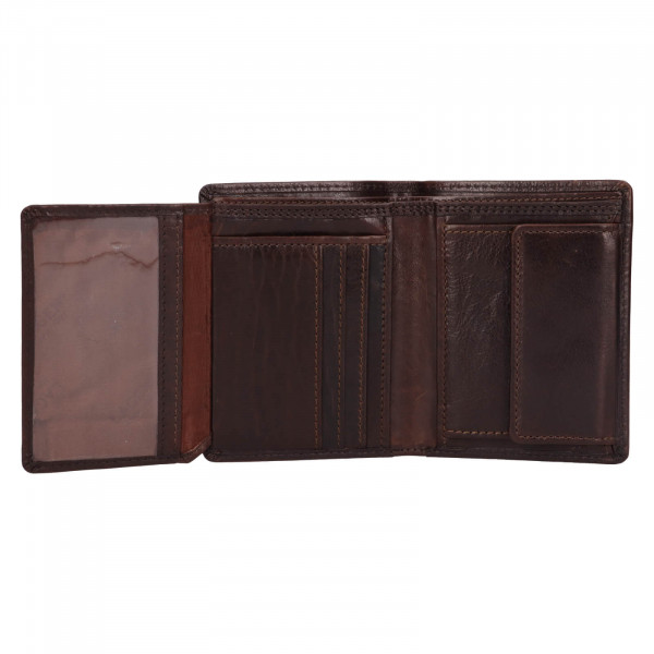 Pánska kožená peňaženka Lagen Apolos - tmavo hnedá