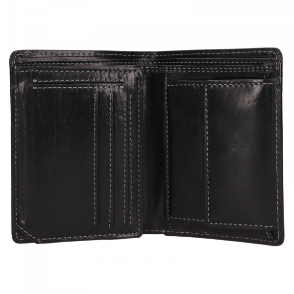 Pánska kožená peňaženka Lagen Apolos - čierna