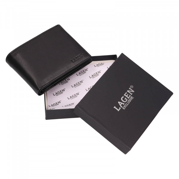 Pánska kožená peňaženka Lagen Knut - čierna
