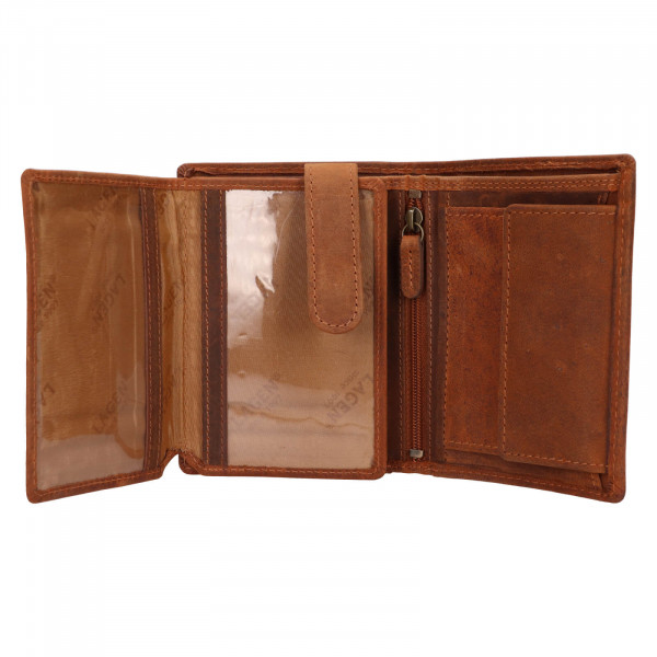 Pánska kožená peňaženka Lagen Fingal - hnedá