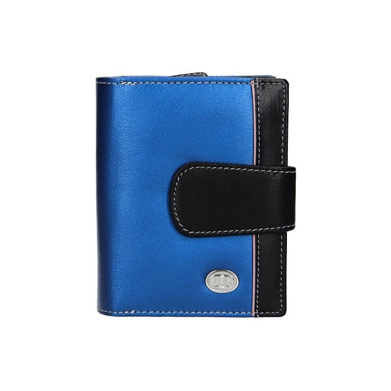 Dámska kožená peňaženka DD Anekta Hana - modro-čierna