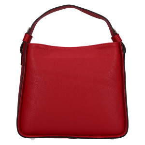 Dámska kožená kabelka Italia Lusia - červená