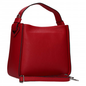 Dámska kožená kabelka Italia Lusia - červená
