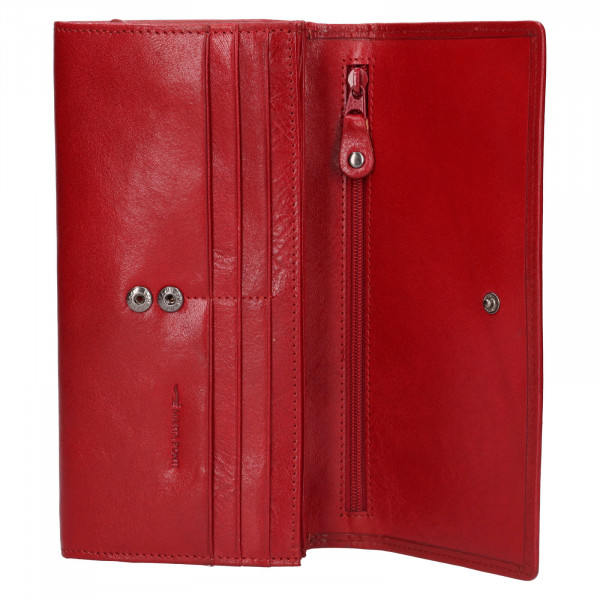 Dámska kožená peňaženka Marta Ponti Elen - červeno-hnedá