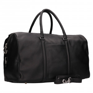 Pánska kožená cestovná taška Italia Remmy - čierna
