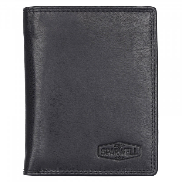 Pánska kožená peňaženka Sparwell Sten - čierna
