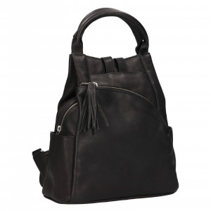 Dámsky kožený vintage batoh Trend Diana - čierna