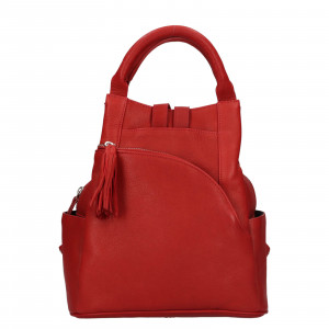 Dámsky kožený vintage batoh Trend Diana - červená