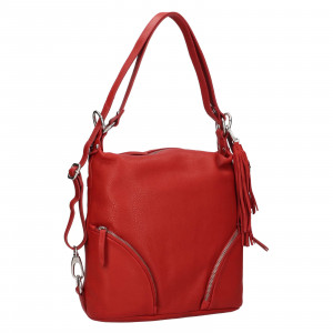 Dámska kožená batôžko-kabelka Trend Ariana - čevená