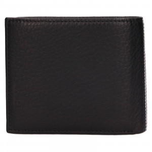 Pánska kožená peňaženka Tommy Hilfiger Vood - čierna