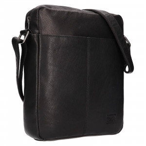 Pánska kožená taška cez rameno SendiDesign CT701 - čierna