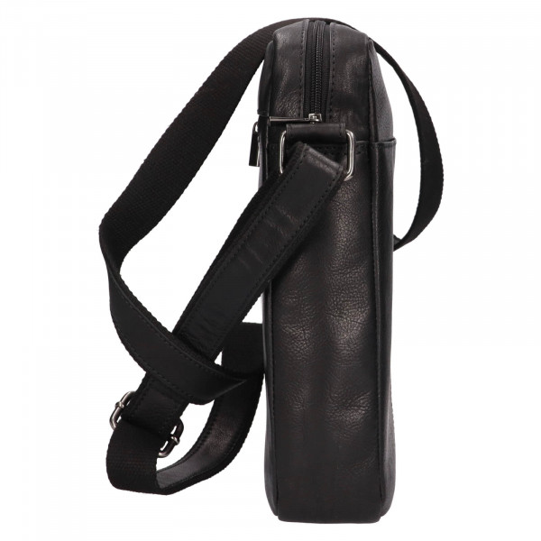 Pánska kožená taška cez rameno SendiDesign CT701 - čierna